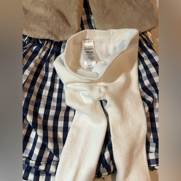 Carter's 3-Piece Fuzzy Vest, Dress & Socks Set - 18Months - Picture 2 of 6